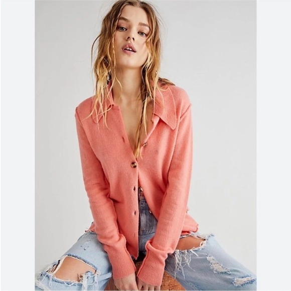 Free People Paloma 100%‎ Cashmere Cardi Cardigan Sweater Size S - Picture 1 of 16